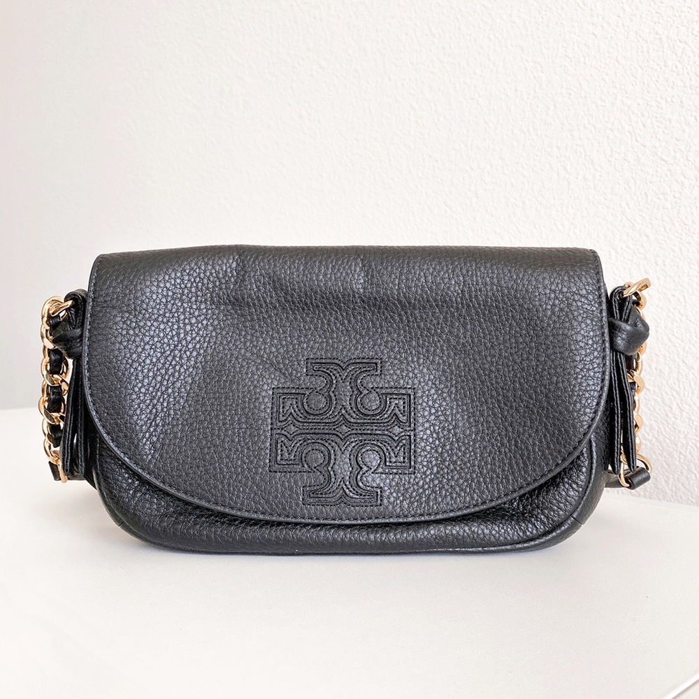Black Leather Crossbody Bag